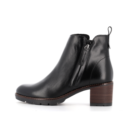 bottine noir en cuir