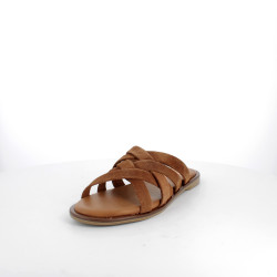 sandales marrons en cuir daim