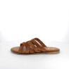 sandales marrons en cuir daim