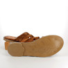 sandales marrons en cuir daim