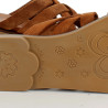 sandales marrons en cuir daim