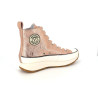 Basket montante Rosemetal rose en cuir