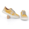 Basket jaune en cuir
