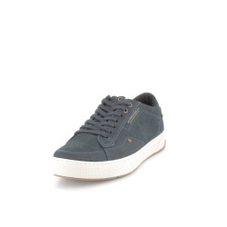 basket bleu marine en cuir