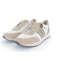Basket beige en cuir