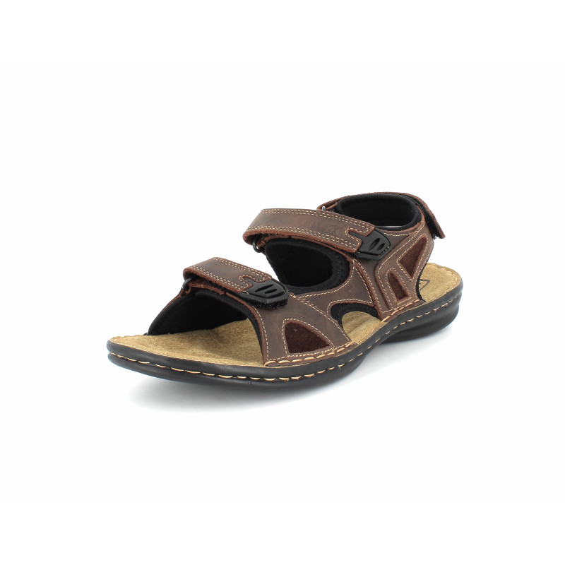 Sandale marron en cuir
