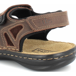 Sandale marron en cuir