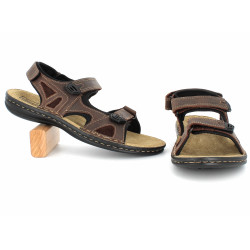 Sandale marron en cuir