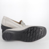 mocassins en cuir argentés
