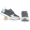 Basket bleu marine en cuir