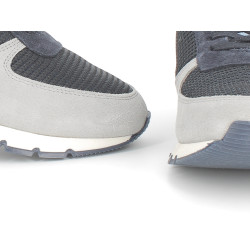 Basket bleu marine en cuir