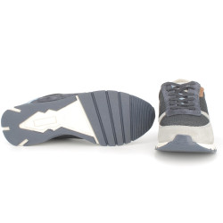 Basket bleu marine en cuir