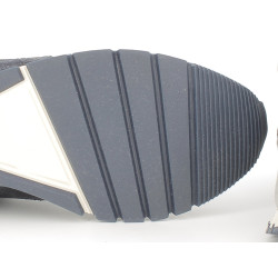 Basket bleu marine en cuir