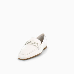 mocassins JB Martin beiges en cuir