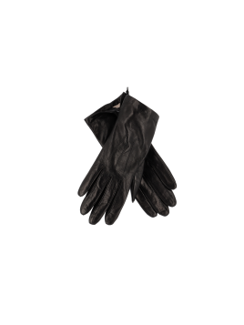 gants en cuir noir