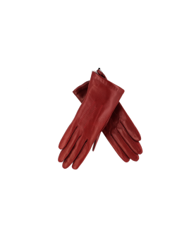 gants en cuir rouge
