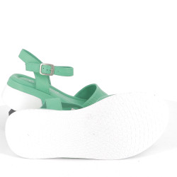 nu-pieds vert Coco et Abricot