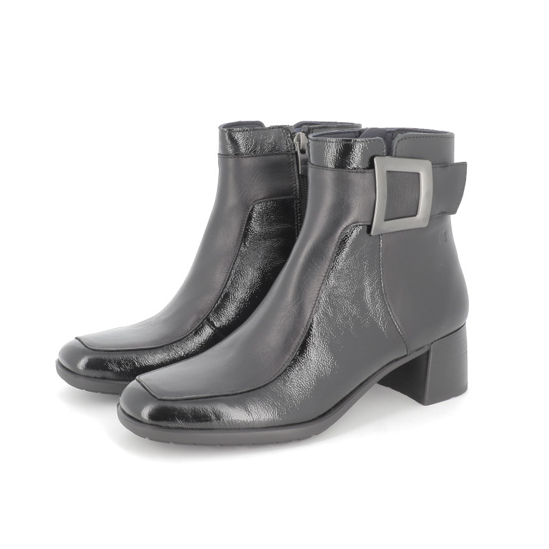 Bottine noir en cuir