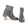 Bottine noir en cuir