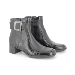 Bottine noir en cuir