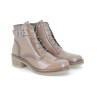 Bottine marron en cuir verni
