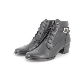 Bottine noir en cuir