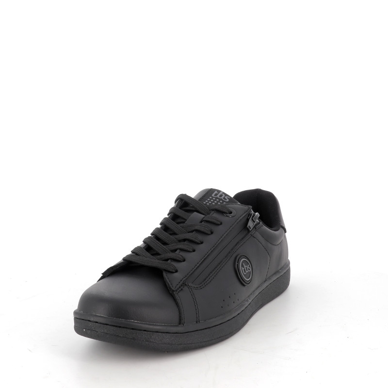 baskets homme TBS en cuir noir