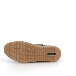 Bottine vert kaki en cuir