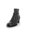bottines noires en cuir et synthétique Tamaris