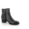 bottines noires en cuir et synthétique Tamaris