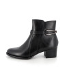 bottines noires en cuir et synthétique Tamaris