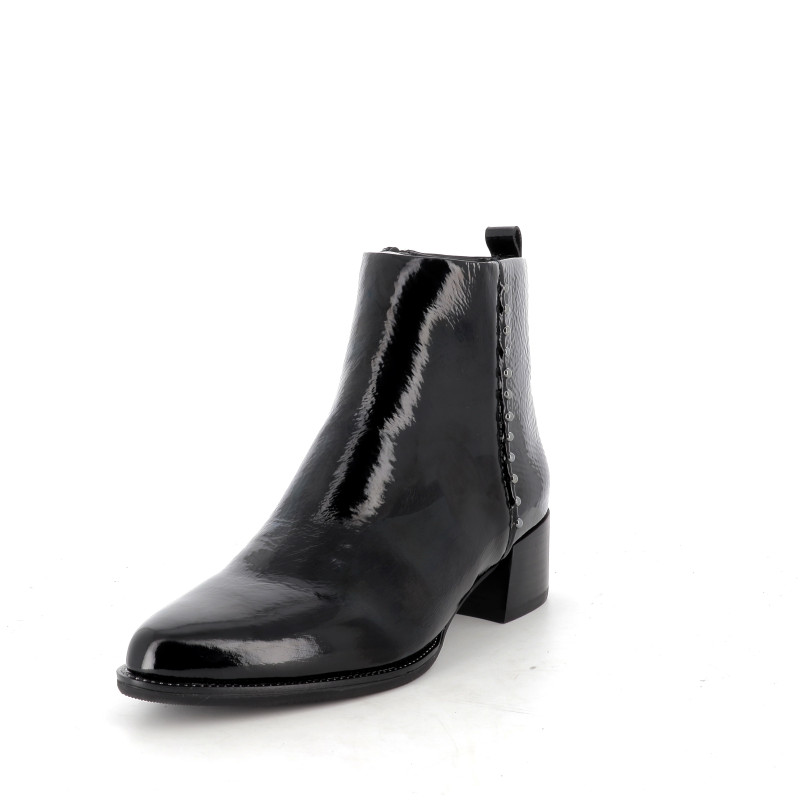 Bottines noires Fugitive en cuir vernis