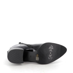 Bottines noires Fugitive en cuir vernis