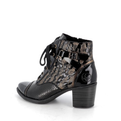 Talon Rieker Y2032-00 en cuir vernis et en synthétique