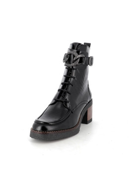 Chaussures hautes à talon noires en cuir Dorking