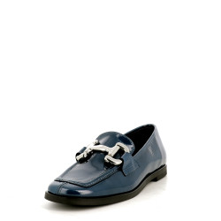 Mocassin JB Martin Voda Bleu Turquoise en cuir vernis