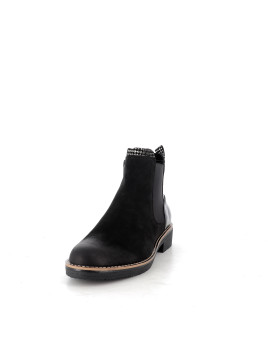 Bottines en cuir noir Fugitive