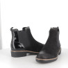 Bottines en cuir noir Fugitive