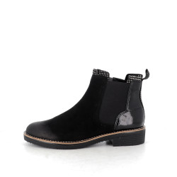 Bottines en cuir noir Fugitive