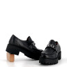 derbys noires Rosemetal en cuir