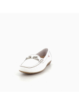 Mocassins en cuir blanc Fluchos