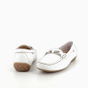 Mocassins en cuir blanc Fluchos