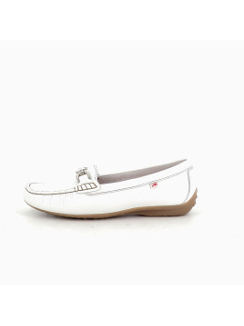 Mocassins en cuir blanc Fluchos