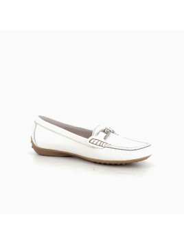 Mocassins en cuir blanc Fluchos