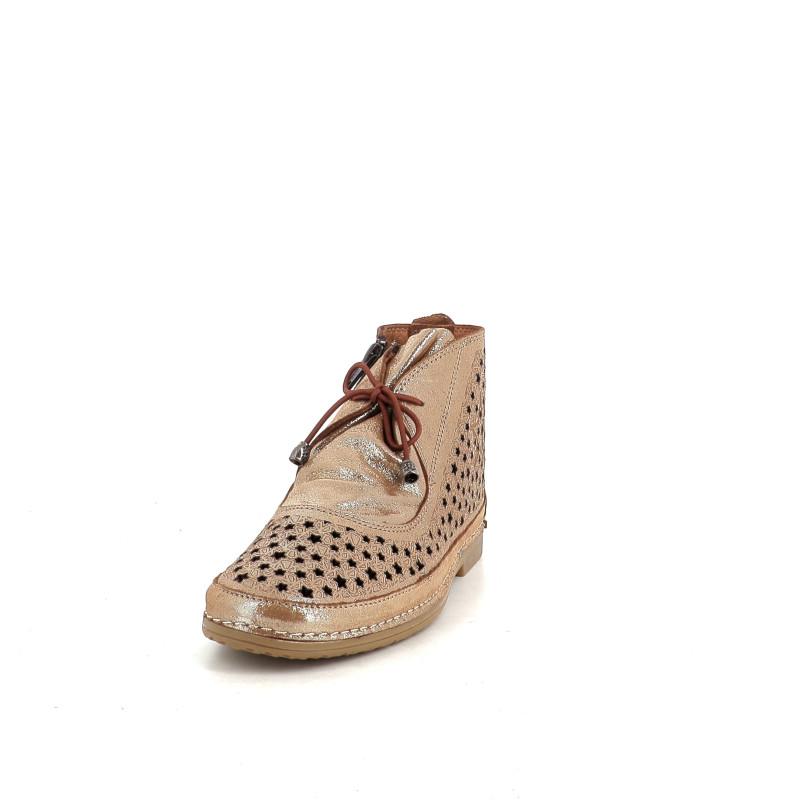 Chaussures en cuir camel mieges mel Coco Abricot