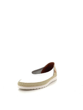 ballerine blanche en cuir