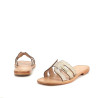 Mules en cuir or Les Tropéziennes