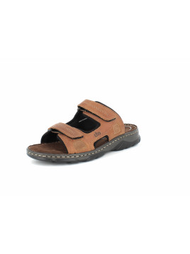 mule en cuir marron
