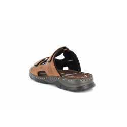 mule en cuir marron