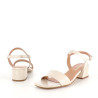 Sandales en cuir crème JB Martin